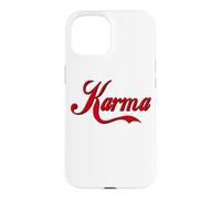 Custodia per iPhone 15 KARMA - GRASSETTO GRANDE TESTO ROSSO PROGETTATO