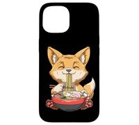 Custodia per iPhone 15 Kawaii Neko Otaku Ramen Fox Anime Ramen