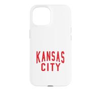 Custodia per iPhone 15 Kc Rosso e Nero Kansas City Old School Throwback