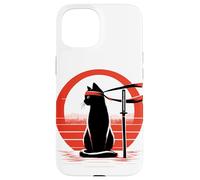 Custodia per iPhone 15 Kitty Combat Master Jiu Jitsu Ninja E Artista Marziale