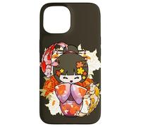 Custodia per iPhone 15 Kokeshi Doll Koi Fish Giapponese Estetica Amante