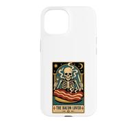 Custodia per iPhone 15 La carta dei tarocchi dello scheletro degli amanti del bacon
