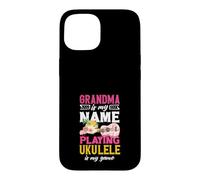Custodia per iPhone 15 La nonna è il mio nome che gioca a ukulele è il mio giocatore di gioco