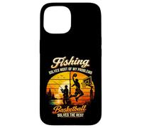 Custodia per iPhone 15 La pesca risolve la maggior parte dei miei problemi Basket Il resto Retro