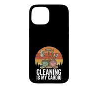 Custodia per iPhone 15 La pulizia della governante divertente è il mio cardio