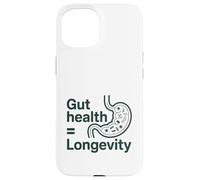Custodia per iPhone 15 La salute dell'intestino è uguale alla longevità citazione
