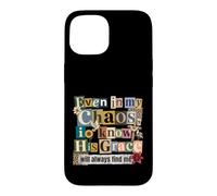 Custodia per iPhone 15 La sua grazia mi trova Christian Faith Collage