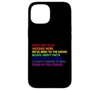 Custodia per iPhone 15 LA TERRA NON È PIATTA STAND UP FOR SCIENCE REAL Earth Day Meme
