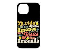 Custodia per iPhone 15 La Vida Me Dio Limones Pero Jesus Hizo Limonada Christian