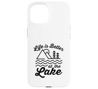 Custodia per iPhone 15 La vita è meglio al lago all'aperto divertimento estivo