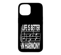 Custodia per iPhone 15 La vita è migliore in Harmony Music Lover