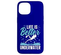 Custodia per iPhone 15 La vita è migliore sott'acqua Immersioni subacquee Amante dell'oceano