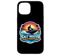 Custodia per iPhone 15 L'acqua salata guarisce tutto Jetski Jet Ski Scooter PWC Quote