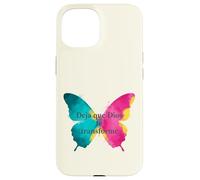 Custodia per iPhone 15 Lascia che Dio ti trasformi una farfalla di cristiana