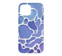 Custodia per iPhone 15 Lavanda Blu Cell Pattern Arte Astratta Swirl
