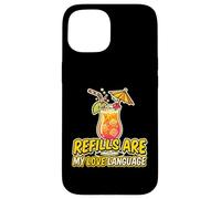 Custodia per iPhone 15 Le ricariche sono il mio appassionato di cocktail in lingua d"amore