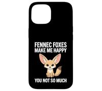 Custodia per iPhone 15 Le volpi di Fennec mi rendono felice non tanto