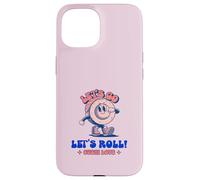 Custodia per iPhone 15 Let's Go Let's Roll Sushi Love (Grafica divertente)