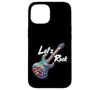 Custodia per iPhone 15 Let's Rock N Roll Guitar Band Funny Rock Ragazze Ragazzi Bambini