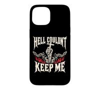 Custodia per iPhone 15 L'inferno non poteva tenermi Christian Cross Catene spezzate