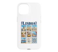 Custodia per iPhone 15 Lisboa Lisbona Portogallo Vintage Viaggi Collage Luoghi di interesse della città
