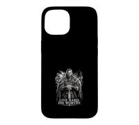 Custodia per iPhone 15 Live Hard - Fustella con spada vichinga, design norreno