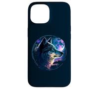 Custodia per iPhone 15 Lone Wolf Moon Howling Wolf Pack Head Wolves Howl