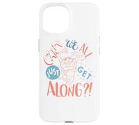 Custodia per iPhone 15 Looney Tunes Taz Can't We All Get Along