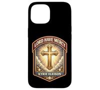 Custodia per iPhone 15 Lord Have Mercy Kyrie Eleison Christian Dio Gesù Cristo