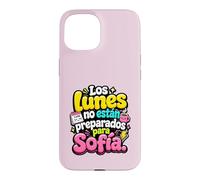 Custodia per iPhone 15 Los Lunes non están preparados para Sofía humor frase