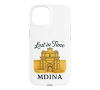 Custodia per iPhone 15 Lost in Time Mdina Gate Antica Città Malta Monumento Storico