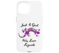 Custodia per iPhone 15 Lucertola Just A Girl Who Loves Lizards Outfit Lizard Lover