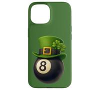 Custodia per iPhone 15 Lucky Eight 8 Ball Shirt with Shamrock and Four Leaf Clover