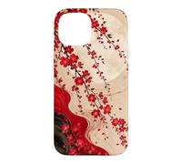 Custodia per iPhone 15 Luna Dietro I Fiori Di Ciliegio Cascata