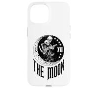 Custodia per iPhone 15 Luna Tarocchi Scheletro Coppia Fuorilegge Astrologia Gotica
