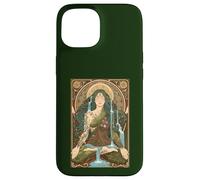 Custodia per iPhone 15 Madre Natura Gaia Dea Art Nouveau Meditazione Zen