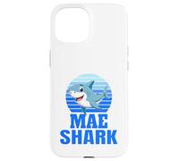 Custodia per iPhone 15 Mae Shark Family Reunion Squad Nome Cognome