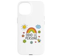 Custodia per iPhone 15 Maglia Divertente ODIO LE PERSONE vi voglio bene… da lontano