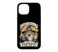 Custodia per iPhone 15 Maine Coon Cat Wizard You Shall Not PSPS Fantasy Magic