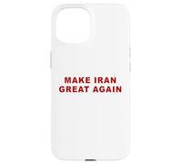Custodia per iPhone 15 Make Iran Great Again - Minimal Text White & Red