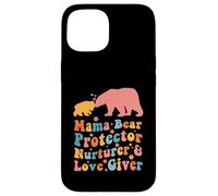 Custodia per iPhone 15 Mama Bear Protector Love Giver Mothers Day Groovy Stylish
