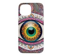 Custodia per iPhone 15 Mandala Evil Eye Art Style Boho Hippie Estetica