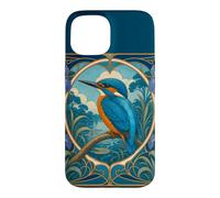 Custodia per iPhone 15 Martin Pescatore - Kingfisher Art Nouveau