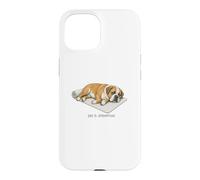 Custodia per iPhone 15 Mastiff Yoga Dog Day 3 Tentativo