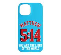 Custodia per iPhone 15 Matteo 5:14 Tu sei la luce del mondo | Versetto della Bibbia