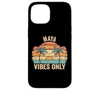 Custodia per iPhone 15 MAYA Vibes Only Cute Retro Girls MAYA Name