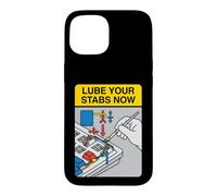Custodia per iPhone 15 Mechanical Keyboard Builder Lube Your Stabs Now