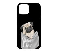 Custodia per iPhone 15 Men's Women's Kids Funny Cool Pocket Pug Pets Graphic Design