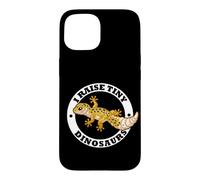 Custodia per iPhone 15 Mens Womens Kids I Raise Tiny Dinosaurs Leopard Gecko Lover
