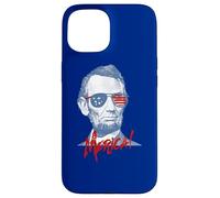 Custodia per iPhone 15 Merica Lincoln - 4th July Veterans or Memorial Day Abe